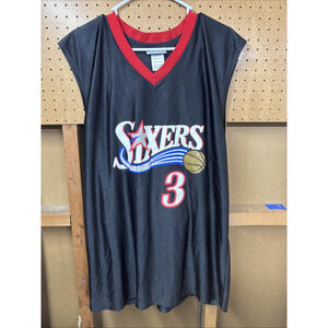 Allen Iverson #3 Philadelphia 76ers NBA ELEVATION Black Jersey Adult Large